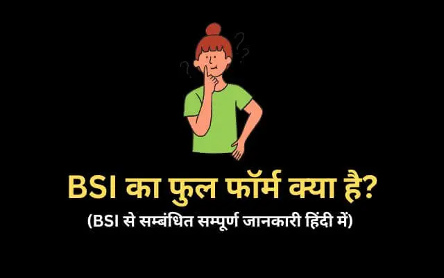 BSI Full Form in Hindi